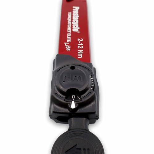 Prestacycle TorqRatchet ELITE Lite Portable Bicycle Torque Wrench Multi-Tool – 2–12Nm Beam Torque, Reversible Ratchet, 1/4” Hex Bits, Lightweight Bike Tool with Carry Case