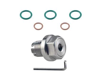 DEWHEL Stainless Steel M14.1-1.5 x 15mm Oversize Piggyback Oil Drain Plug Self Tapping Oil Pan Thread Repair Kit W/O-ring and Hexagonal Wrench