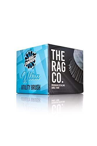 The Rag Company - Ultra Utility Brush - Car Wash Brush - Soft Nylon Bristles Perfect as an Interior, Wheel, or Tire Rim Cleaner - Sturdy and Effective Grip for All Detailing Purposes