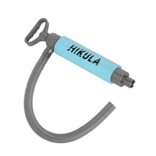 Manual Bilge Pump for Boats Kayak Canoe, Blue, 17 Inch | Portable Siphon Pump, Kayak Bailer, Reversible Hose - color: Blue, size: Medium