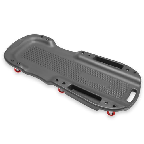 Auto Dynasty Universal 38" L X 20" W Gray Lightweight Rolling Mechanic Creeper Seat Repair Tool for Car Vehicle Home Warehouse - color: Gray