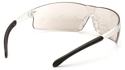 Pyramex Provoq Safety Eyewear Blue Mirror Lens Black Temples - color: I/O Mirror Anti-fog Lens/ Black Frame
