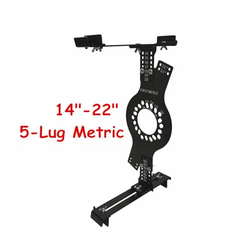 Wheel Fitment Simulator Tool, 14"-22" Tire Rim Size Measuring Mockup Offset Tool | Wheel Offset Measuring Tool, 5 Lug Metric - color: 5-Lug Metric