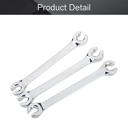 Utoolmart Flare Nut Wrench, 9mm x 11mm Metric Double Open End, 3Pcs - color: 3pcs, size: 9x11mm