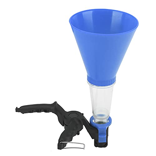 Engine Oil Funnel Kit, 3Pcs Universal Anti Static Engine Oil Funnel Tool, Spill Proof Labor Saving Automotive Funnels Set for Car, Easy to Use 1 Person Design (Blue) - color: 2#