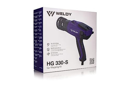 WELDY - HG 530-A - Heat Gun for Car Wrap; Light Weight - High-Performance 176F to 1,112F - Nozzle Heat Protection Device- 16 Ft Cord - Air Intake Guards - Precision Digital Readout