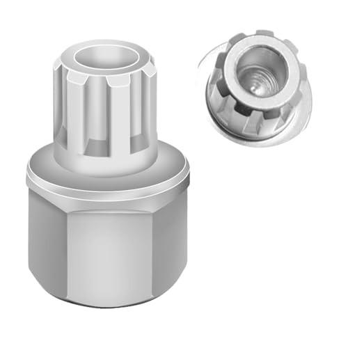 54/9PT Wheel Locking Nut Key Compatible with VW, Audi, Nut Removal | Wheel Lock Nut Socket Adapter, Anti-Theft Screw Remover, Hand Repair Tool, Tyre Fitting, garage - color: 54/9PT
