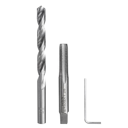 Yakamoz 30Pcs M8 Thread Repair Kit Metric M8 x 1.25 Helical Coil Inserts Stripped Thread Repair Damaged Screw Threads Rethreading Drill Bit Taps Helicoil Kit Repairing Tool
