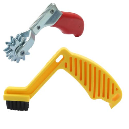Polishing Pad Cleaner Tool Set, Yellow | Polishing Spur Tool and Foam Pad Brush, Conditioning Brush Wool Buffing Pad for Car Auto Detailing/Detailing Enthusiasts - size: Yellow-2p