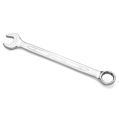 Jetech 36mm Combination Wrench, Metric 12-Point Chrome Vanadium Steel Spanner, Industrial Grade with 15-Degree Offset, Sand Blasted Finish, Heat-Treated Forged Tool - size: 36mm