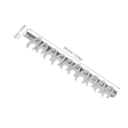 minkissy 10pcs 3/8 Inch Quick-release Ratchet Wrench Set with Interchangeable Open-end Heads, Metric Crowfoot Flare Nut Wrenches for Automotive Repair and Mechanic Tools