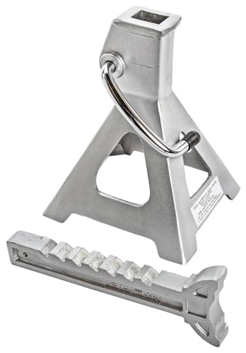JEGS Aluminum Jack Stands | 3-Ton Capacity | Lightweight | Adjustable Height From 11 1/2 to 16 1/2 Inches | 1 Pair Per Package | Aluminum Jack Stands for lightweight alternative to steel jack stands; aluminum and steel construction
