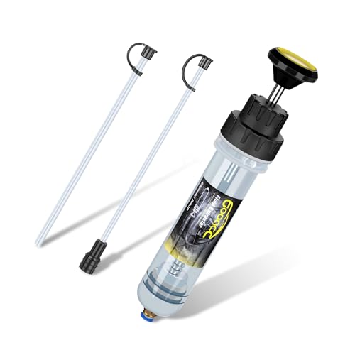 GOOACC Oil Extractor Pump Automotive, Fluid Extractor with Hose Oil Change Syringe Vacuum Pump Extractor, 200CC Manual Brake Fluid Extractor for Car Engine Oil Transfer Suction Extraction Fill 0.21QT - size: 200CC Manual