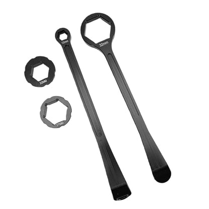 Zunate Motorcycle Tire Lever Wrench Tool Set, Aluminum Alloy Spoon Kit with 10mm 13mm 22mm 27mm 32mm Hex Heads for Dirt Bike and Off Road Motorcycle Maintenance