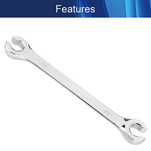 Double-ended Nut Wrench 10x12mm Flare Nut Wrench for Removing or Replacing Nuts on Fuel Brake or Air Conditioning Lines 1Pcs - size: 10x12mm 1pcs