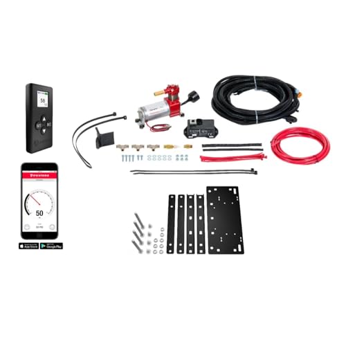 TrendsAuto Firestone Airide Red Label Air Spring Rear Kit with Air Command Single Wireless App & Remote Kit Standard Compressor fits 2011 2026 Silverado Sierra 2500HD 3500HD | TrendsAuto Decal - size: Single Path