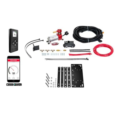 TrendsAuto Firestone Airide Red Label Air Spring Rear Kit with Air Command Single Wireless App & Remote Kit Standard Compressor fits 2011 2026 Silverado Sierra 2500HD 3500HD | TrendsAuto Decal - size: Single Path