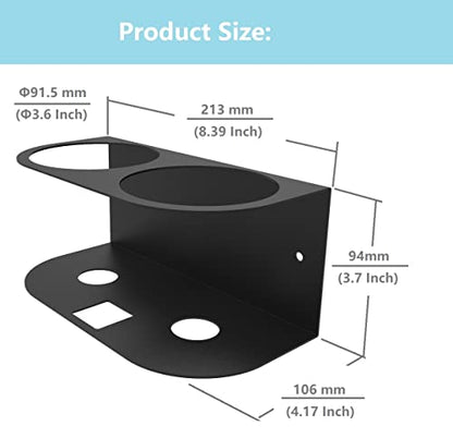 2 Spray Bottles Holder, Steel Wall Mount Storage Organizer for All-Purpose at Garage and Home (SBH-2B1Pc)