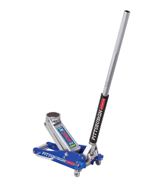 1.5 Ton Low Profile Aluminum Racing Floor Jack – 3000 lb Rapid Pump Car Lift for Quick Vehicle Maintenance – Lightweight Design, Blue