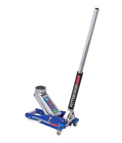 1.5 Ton Low Profile Aluminum Racing Floor Jack – 3000 lb Rapid Pump Car Lift for Quick Vehicle Maintenance – Lightweight Design, Blue