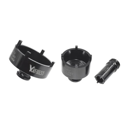 13 PCS Spindle Nuts Socket Kit Ball Joints Axle Locknut Remove Install Locking Hub Socket for KM Groove Nuts, Compatible with GM, Ford, GMC and Dodge, 4 Teeth Exterior with 1/2'' Drive