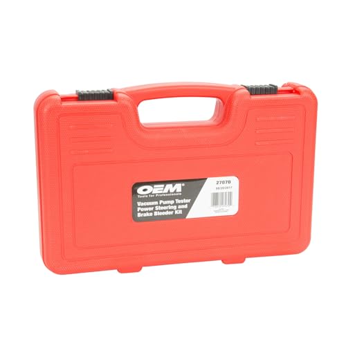 OEMTOOLS 27070 Brake Bleeder Kit and Vacuum Pump Tester, Power Steering Bleeder Kit with Adapters, Vacuum Brake Bleeding Kit for Clutch, Fuel, and Automotive Diagnostics
