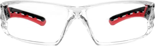 Ironwear 3085 Safety Glasses Anti-Fog ANSI Z87 Compliant with UVA and UVB Protection - color: Red