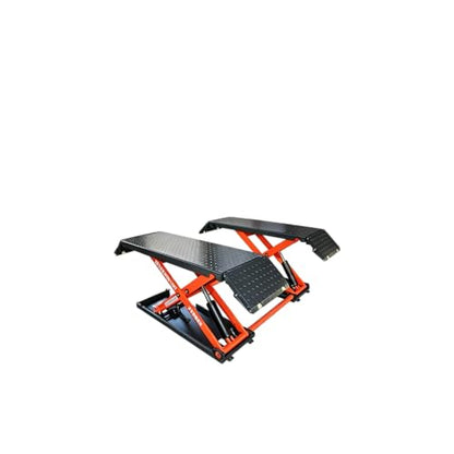 AK-X85110V Portable Car Lift Mid Rise Scissor Lift Electric Release with 8000Lbs Lifting Capacity 40" Max Lift Height for Hydraulic Vehicle Lift, Auto Lift for Low-Profile Cars, SUVs, Trucks