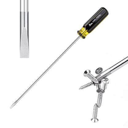 FERCAISH Slotted and Phillips Screwdriver, 15" Long Screwdriver Set - Flat Blade Screwdriver, High Strength Magnetic Screwdriver - color: 1pcs-flat Blade