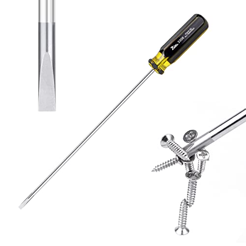 FERCAISH Slotted and Phillips Screwdriver, 15" Long Screwdriver Set - Flat Blade Screwdriver, High Strength Magnetic Screwdriver - color: 1pcs-flat Blade