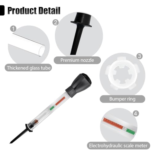 ZIMISI Car Battery Hydrometer, 11.5 Inch Deep Cycle Electric Hydraulic Density Meter, Precision Fast Detection Battery Tester, Automotive Repair Tool for Car, Golf Cart (Black) - color: Black