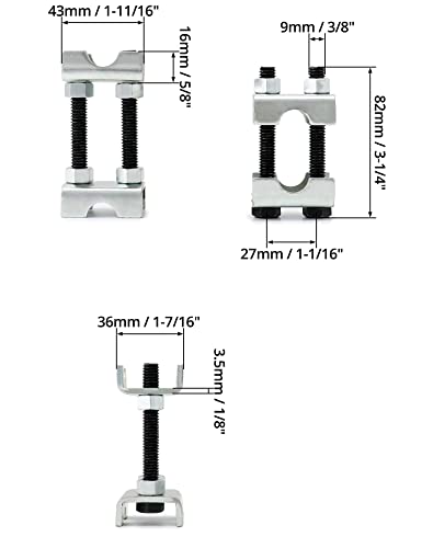 QWORK 2-Way Adjustable Spring Spacer, Spreads or Compresses Coil Springs, 4 Pack Mini Coil Spring Compressor Strut Shock Absorber - size: 4 Pack