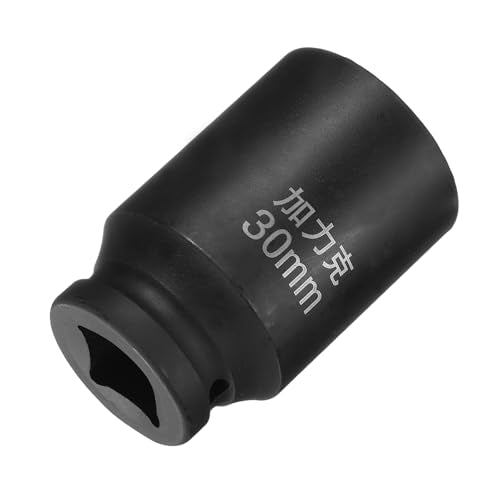 HARFINGTON 4 Point Square Socket 3/4" Drive by 30mm Metric Square Impact Socket 40CR Blackening Standard Wheel Sockets Pneumatic Socket Tool for Auto Repair Mechanical Maintenance Home Use - size: 30mm