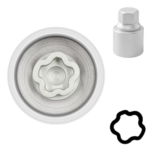 044 Wheel Locking Nut Key Socket Compatible with BMW Series, (Socket OD 29mm - ID 25mm), Wheel Anti-Theft Lug Nut Removal Tool, Anti-Theft Screw Remover - color: Socket 044
