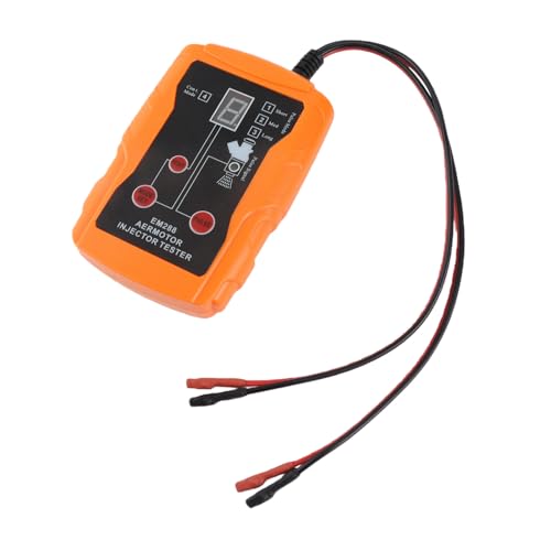 Fuel Injector Tester, ABS Automotive Injector Cleaner Kit with 8 Cleaning Adapters, 4 Pulse Signal Modes, 12V Battery Powered for Gasoline Engine Diagnostics (White) - color: White