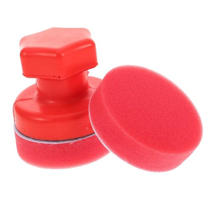 Luxshiny Tire Dressing Brush Set Car Detailing Sponge Wax Applicator Pads Hand-Hold Polished Sponge for Tire Shine Versatile Polish Kit for Women
