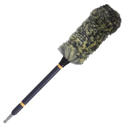 Mr. Detroit - Drill Wheel Brush w/Durable Soft Wool Microfiber Bristles | Steel Shaft for Car Tires, Wheels, Rims, Brakes and Any Other Narrow Spaces| Rim Brush Cleaning Tool w/Non-Scratch Bristle