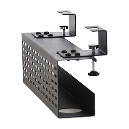 AEONS Under Desk Cable Management Tray Black Horizontal 16-inch Under Desk Removable C Clamp Mount Computer Cord Raceway and Modesty Panel - style: 16” Clamp