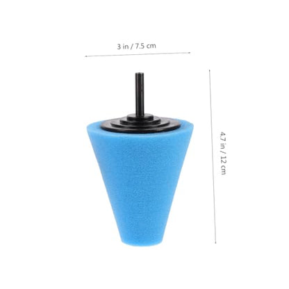 balacoo 3pcs Set Car Wheel Buffing Pads Cone Polishing Sponge Auto Wheel Care Tool for Drill Buffing and Polishing in Automotive Maintenance (Multicolor)