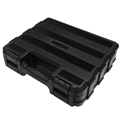 Double Side Tool Box Organizer, Hardware Storage Box, Portable Small Parts Organizer with Removable Plastic Dividers for Screws, Nuts, Nails, Bolts (Black) - color: Black