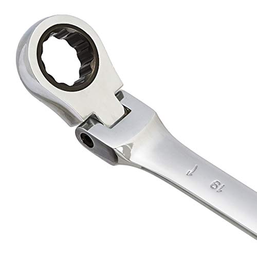 Amazon Basics Flexible Gear Ratcheting Wrench Set, 10-Piece - size: 10-piece, style: Metric