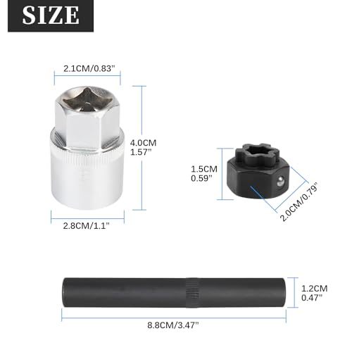 BHB 22PCS Wheel Locking Key Removal Tool Kit, Wheel Anti-Theft Lock Lug Nut Screw Remover Set with 1/2 Inch Driver Scoket Adaptor and Punch Compatible with VW VAG Volkswagen