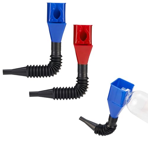Funnels for Automotive Use,Flexible Draining Tool Snap Funnel, Retractable Automotive Fuel Funnel,Oil Snap for Cars and Motorcycles - color: Blue