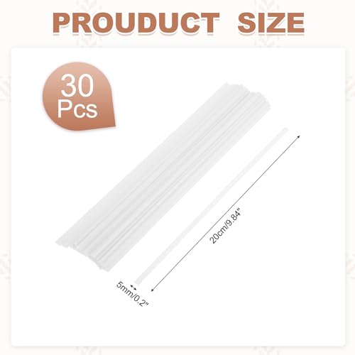 MECCANIXITY 10 Inch Plastic Welding Rods, Double-Strand Round Sticks ABS Welding Rods for Plastic Welder Kayak Car Bumper Repair Pack of 30 Dia 5mm, White - color: White, size: 10 Inch