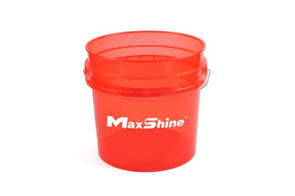 Maxshine 3.5 Gallon Universal Detailing Bucket (Red) – Car Wash Bucket for Scratch-Free Washing – Garage Storage & Auto Detailing Tool Holder – Holds Soap, Foam Cannon, Brushes, Microfiber Towels - color: 3.5g Bucket (Red)