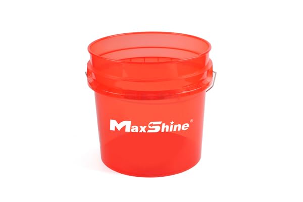 Maxshine 3.5 Gallon Universal Detailing Bucket (Red) – Car Wash Bucket for Scratch-Free Washing – Garage Storage & Auto Detailing Tool Holder – Holds Soap, Foam Cannon, Brushes, Microfiber Towels - color: 3.5g Bucket (Red)