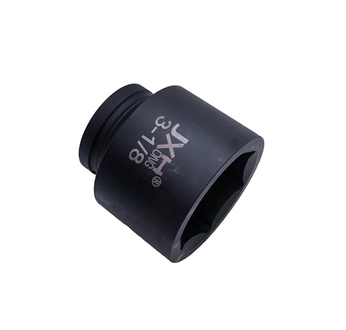 1-1/2" Drive Impact Socket, 6-Point, Heat Treated Cr-Mo Steel – Heavy Duty for Hydraulic Impact Wrench (3-1/8") - size: 3-1/8"