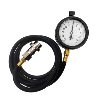 Diesel Fuel Pressure Tester Gauge Assembly TU-32-6 6.6L,Fits for GM Duramax Diesel Fuel System Test Kit, with Quick Coupler (30 inHg - 15 PSI, 6FT)