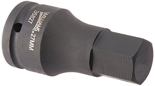 Williams JHW35827 3/4-Inch Drive Impact Hex Bit Driver, 27mm , Black - size: 27MM, style: Metric