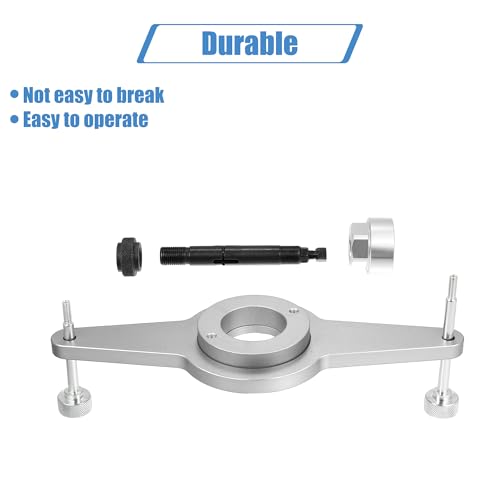 X AUTOHAUX Car Vibration Damper Holding Tool Kit for Audi for Skoda for VW 1.8 2.0 4V TFSi EA888 Crankshaft Pulley Removal EA888 Vibration Damper Assembly